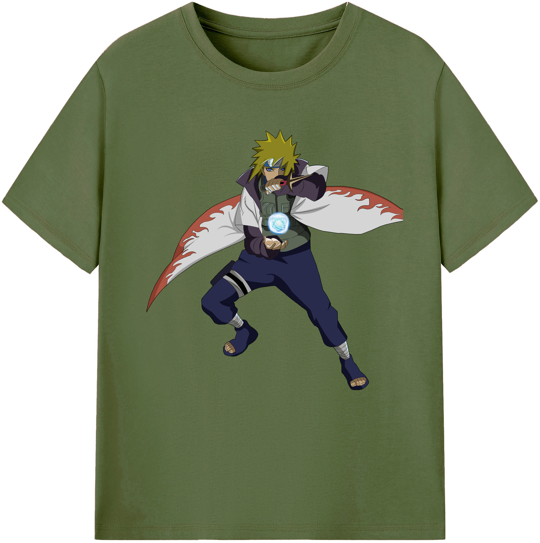 （画像用） NARUTO -ナルト- 波風 ミナト Namikaze Minato 綿100％半袖Tシャツ（フロントプリント）